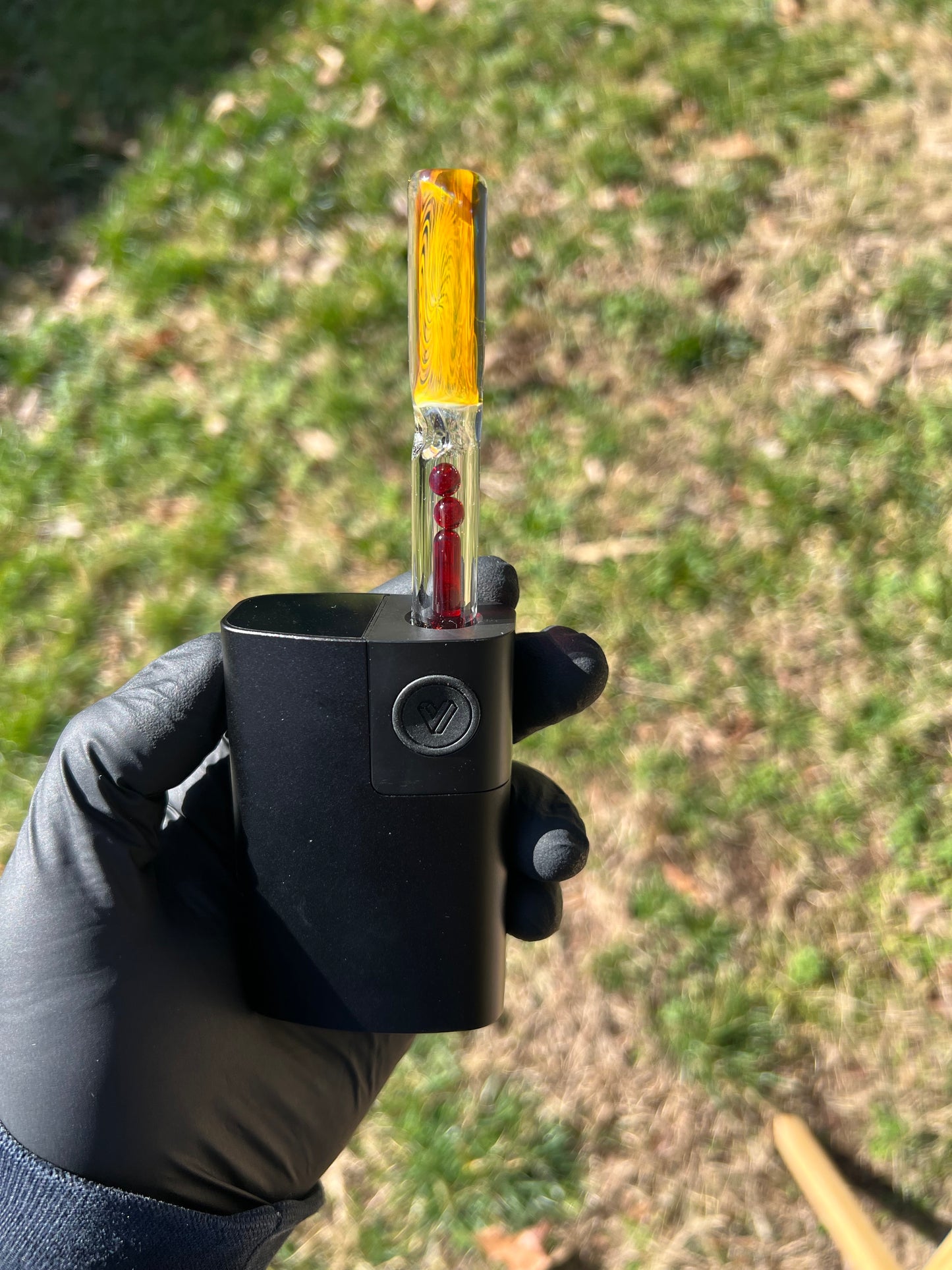 Potv Lobo/ One Glass terp pill/ marble stem w/ Fume Mp - Red