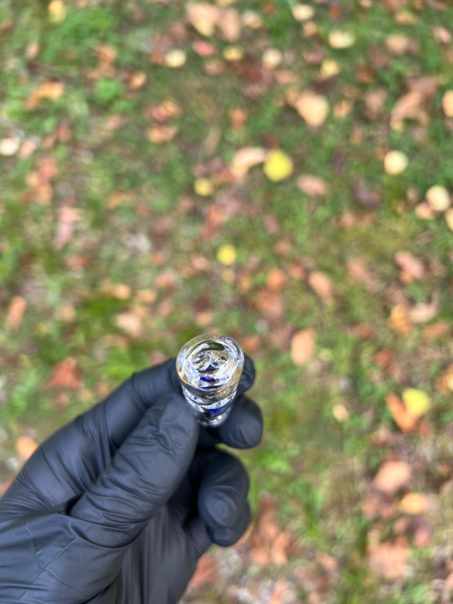 Tinymight Glass 2 Marble Stem w/dimpled mouthpiece - Cobalt