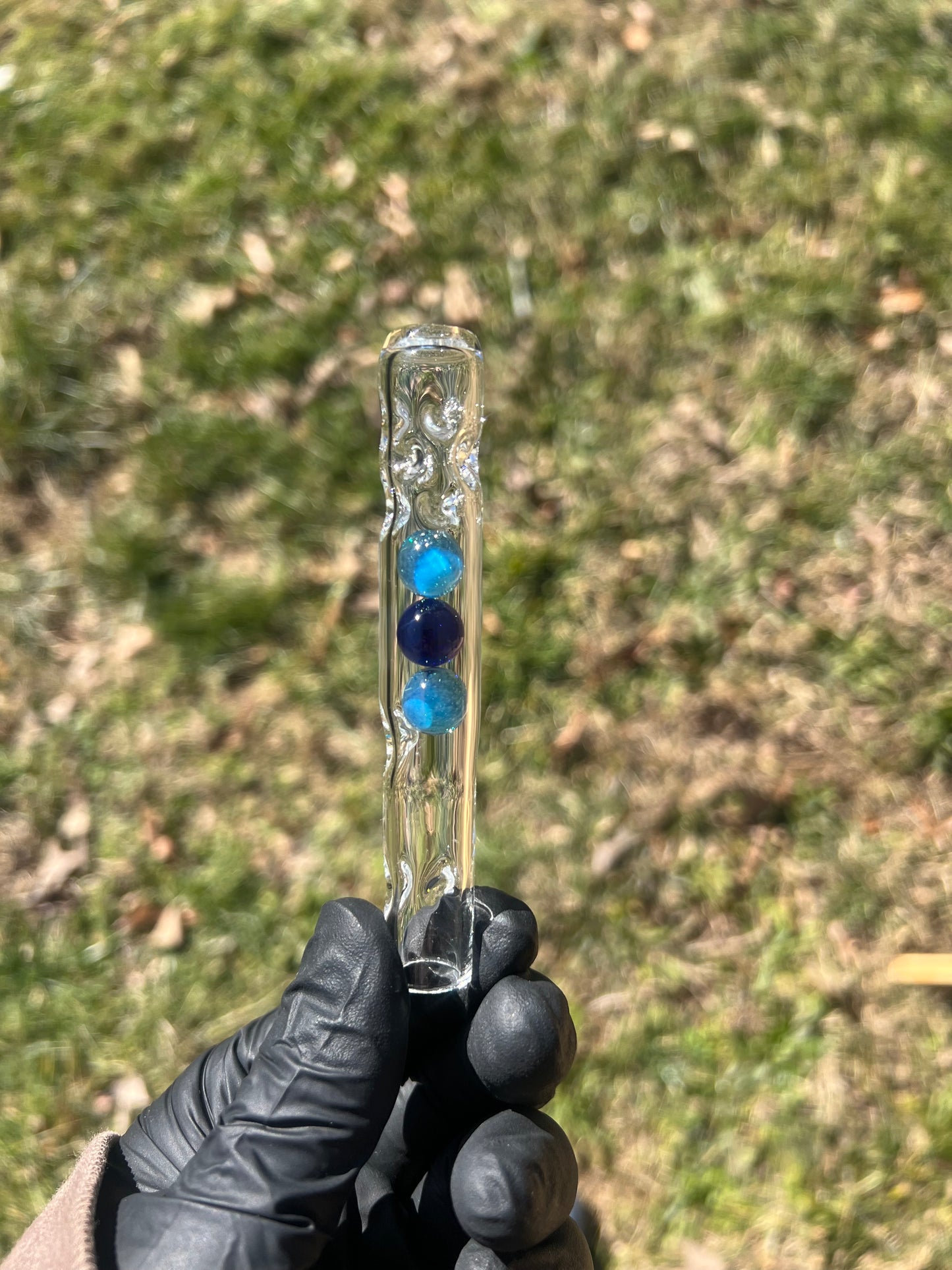 Solo 3 Glass Marble Stem - Marina/ cobalt