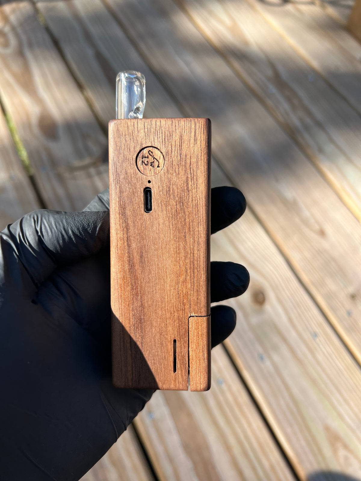 Firewood 11/12 Glass 2 Terp Pill Stem- Blue Honey