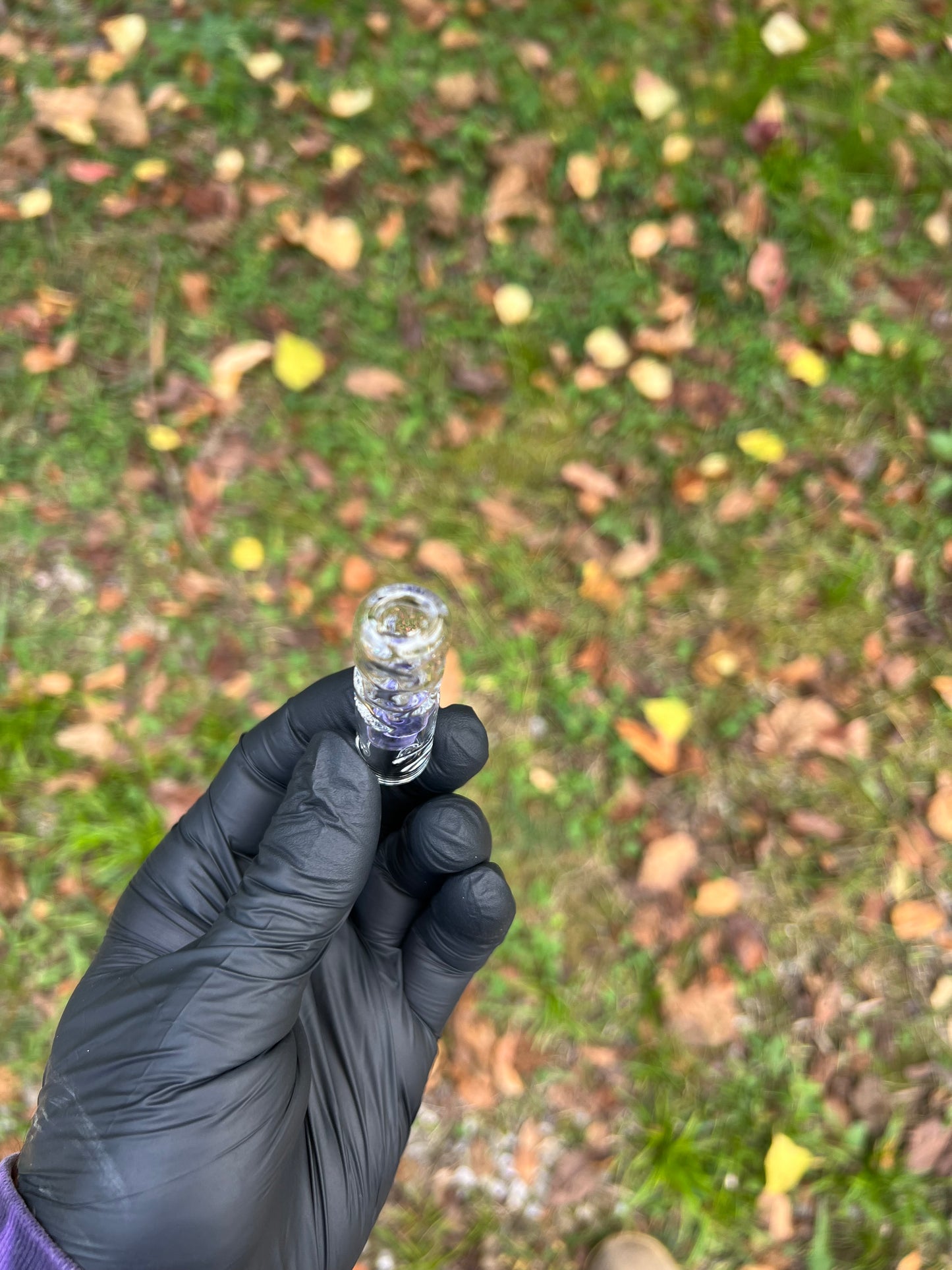 Tinymight Glass 2 Marble Stem w/dimpled mouthpiece - Purple