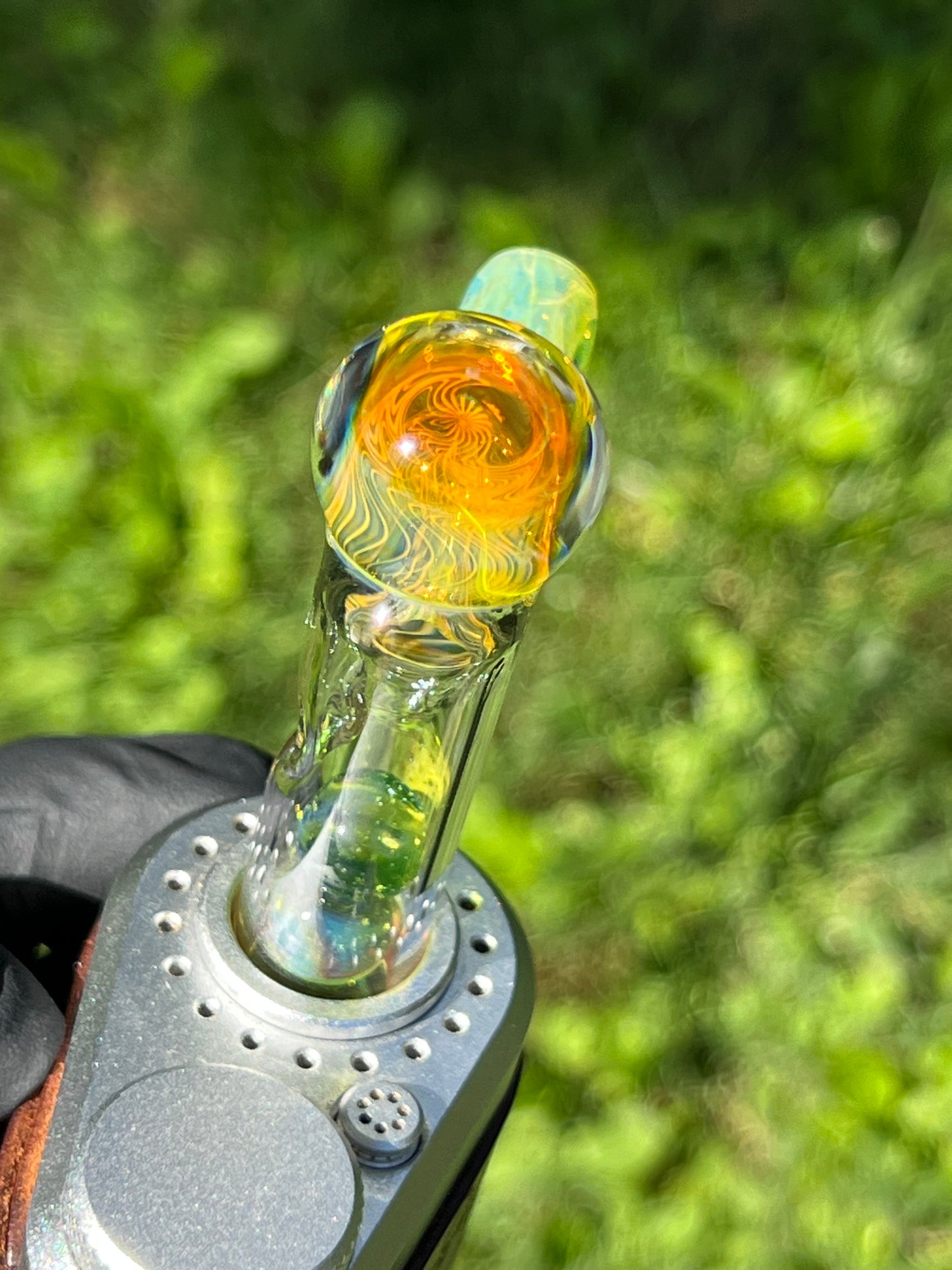 Tinymight Glass 3 Marble Stem implosion- Limeade #1