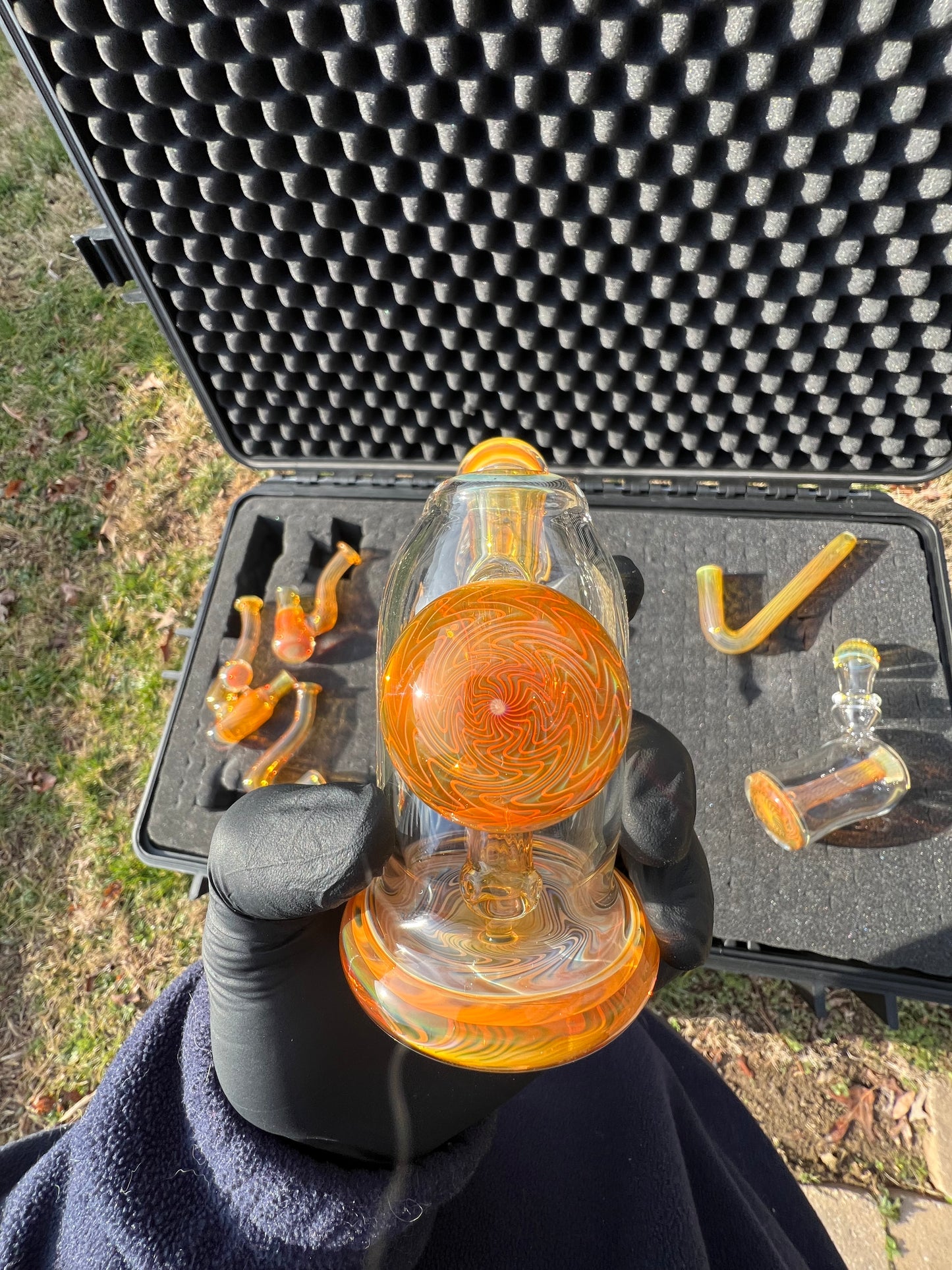 10mm Dewar Bubbler - Silver Fume #2