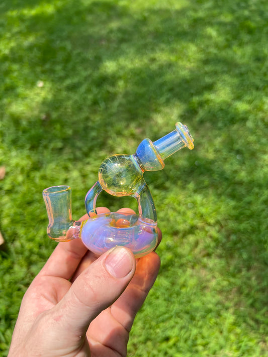 14mm Stationary Donut - Unicorn Opal/ silver Fume