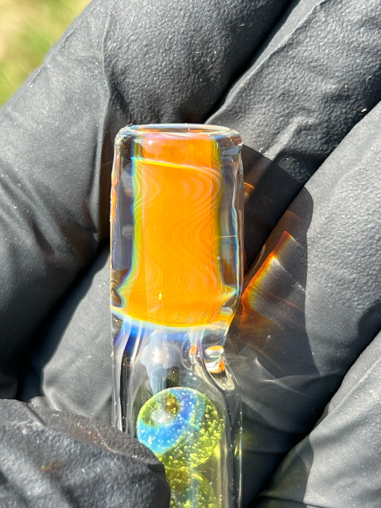 Frolic glass 2 marble stem w/ fume mp- Limeade