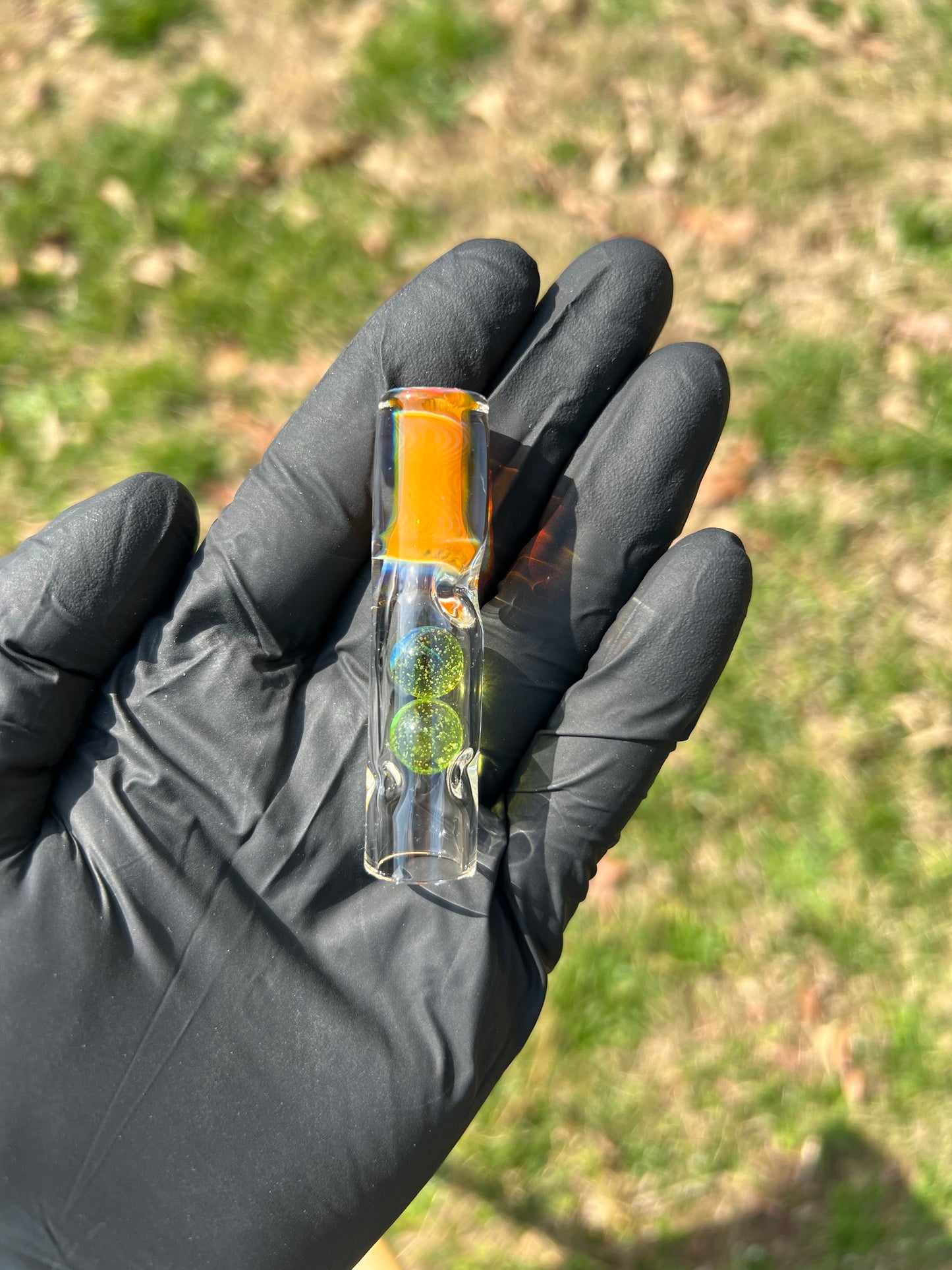 Frolic glass 2 marble stem w/ fume mp- Limeade
