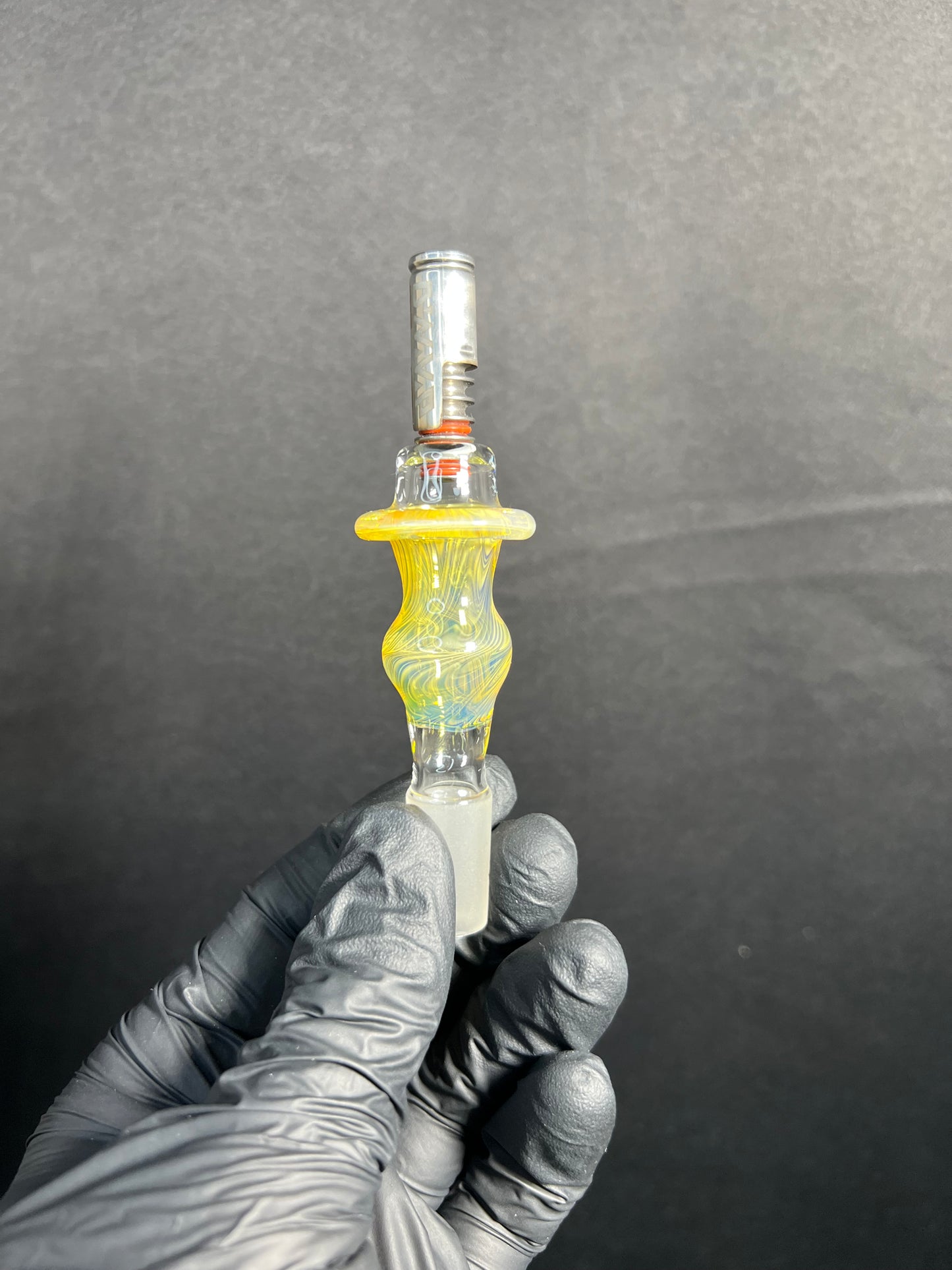 14mm (14/23) WPA Dynavap Glass Stem Full Color- Silver fume