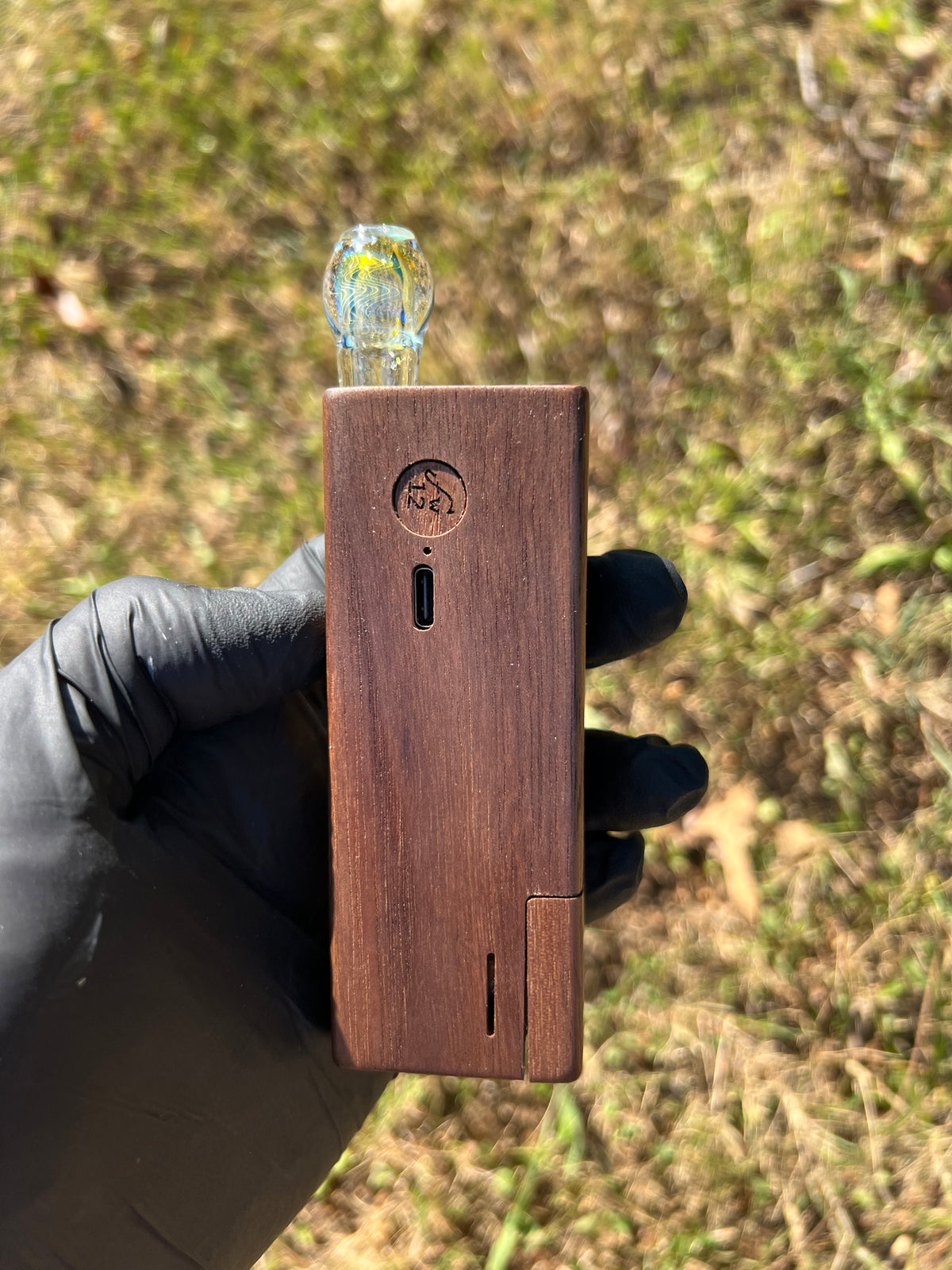 Firewood 11/12 Glass Terp Pill/ marble Implosion stem- Unicorn Opal