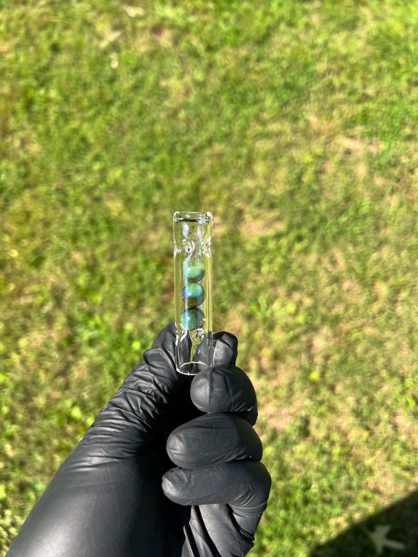 Tinymight Glass 3 Marble Stem w/dimpled mouthpiece - Nightshade #2