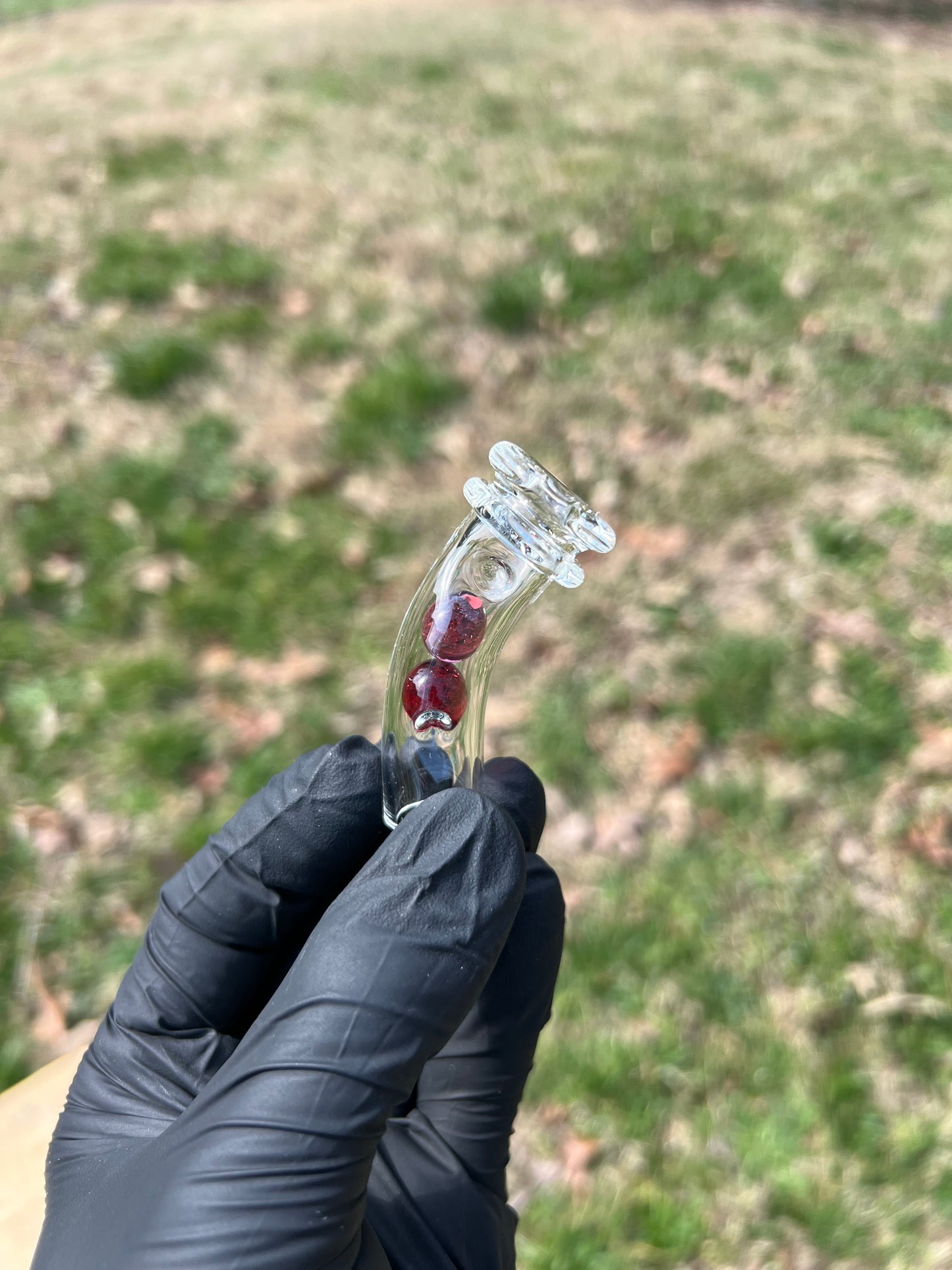 Frolic glass 2 marble curved stem - Transparent Phoenix