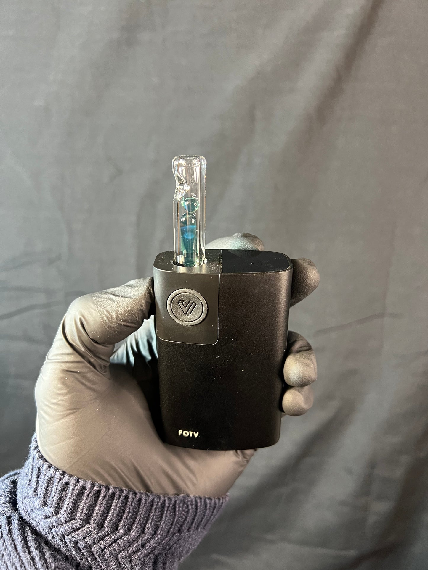 Potv Lobo/ One Glass Terp pill/ marble stem - blue waves opal