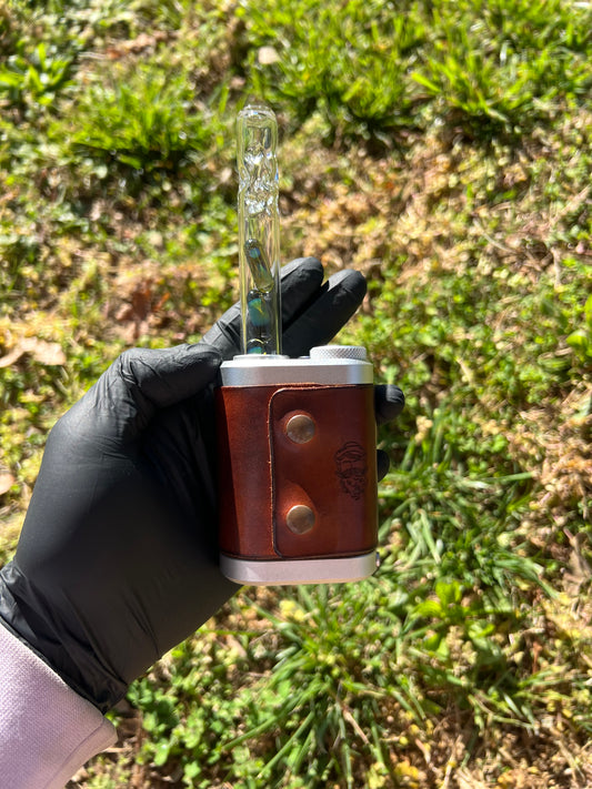 Tinymight Glass 3 Terp Pill Stem w/ dimpled mouthpiece - Nightshade #2