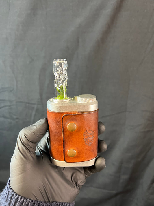 Tinymight Glass 3 Marble Stem w/dimpled mouthpiece - Limeade