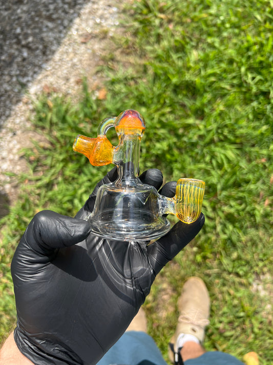 14mm Implosion dry rig - Silver fume