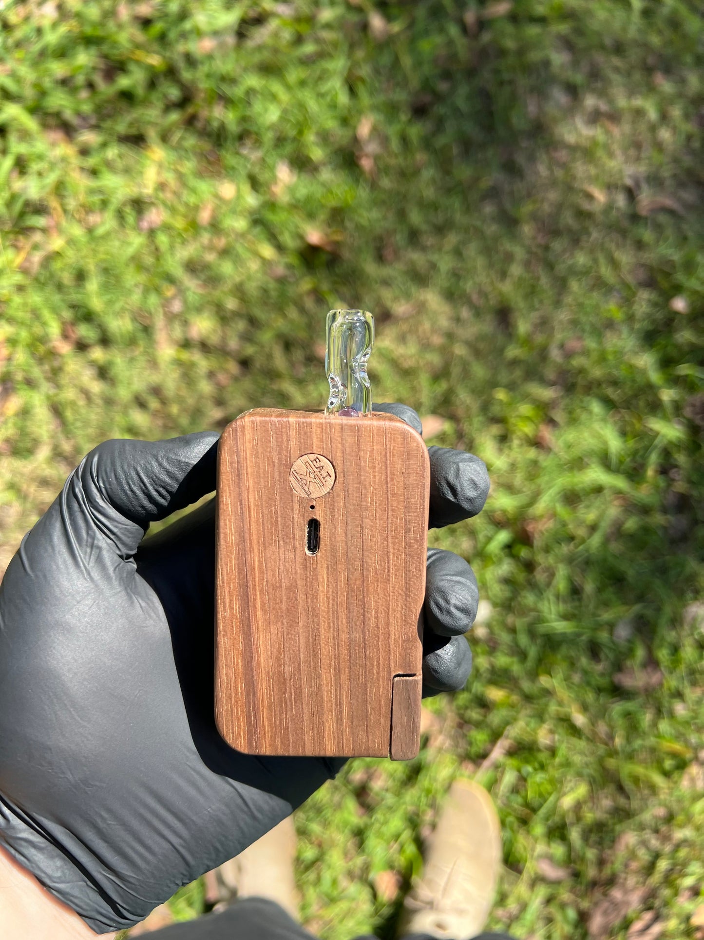 FAT X/ Dynavap Glass Terp Pill/ Marble Stem- Gold Purple #2