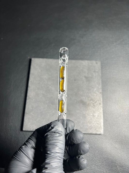 Firewood Glass Terp Pill Stem - Gold Stardust