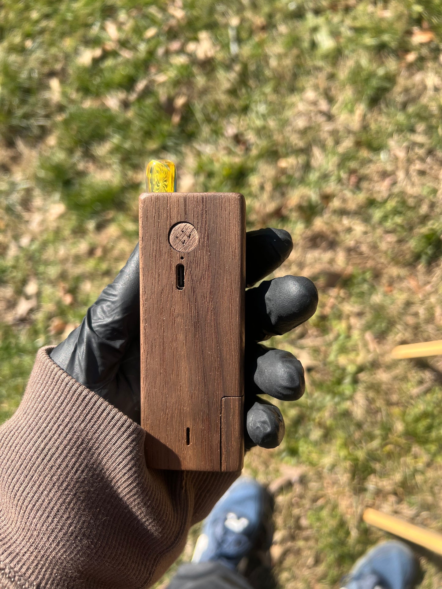 Firewood 11/ Dynavap Glass Terp Pill/ Marble Stem w/Fume MP- Dense Purple amethyst