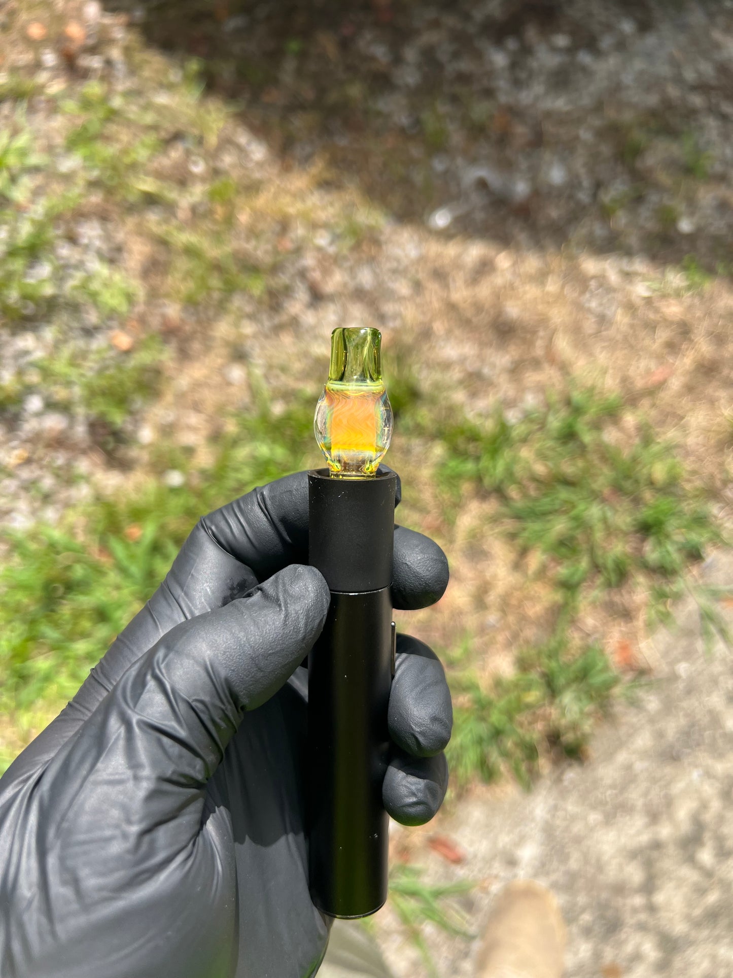 Puffco Pivot Glass Implosion Turbine Top - Absinthe #2