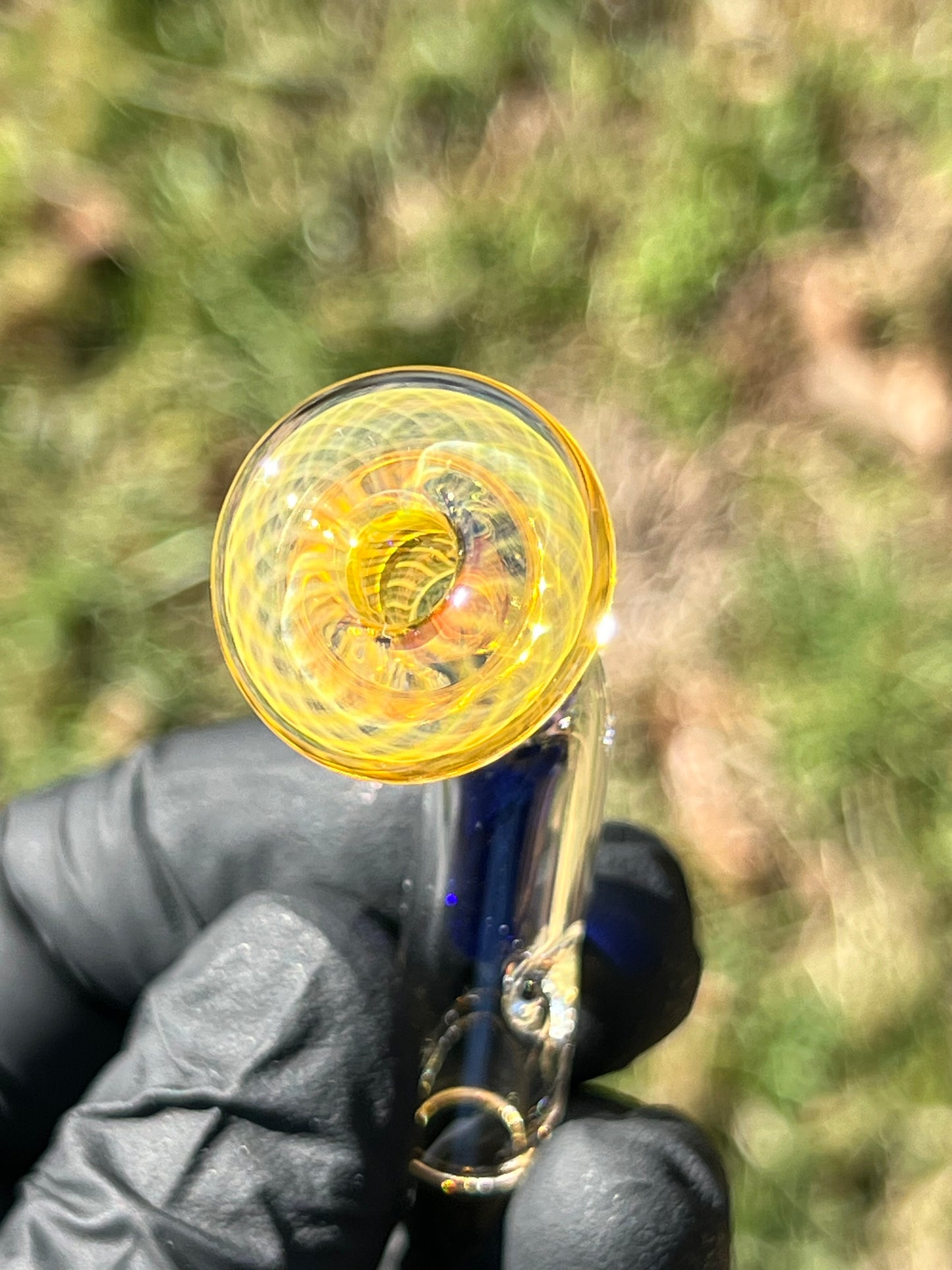 Potv Lobo/ One Glass terp pill/ marble stem w/ Fume Mp - Cobalt