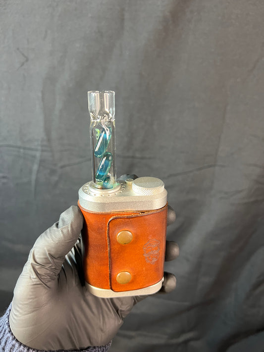 Tinymight Glass 3 Terp Pill Stem - blue waves Opal