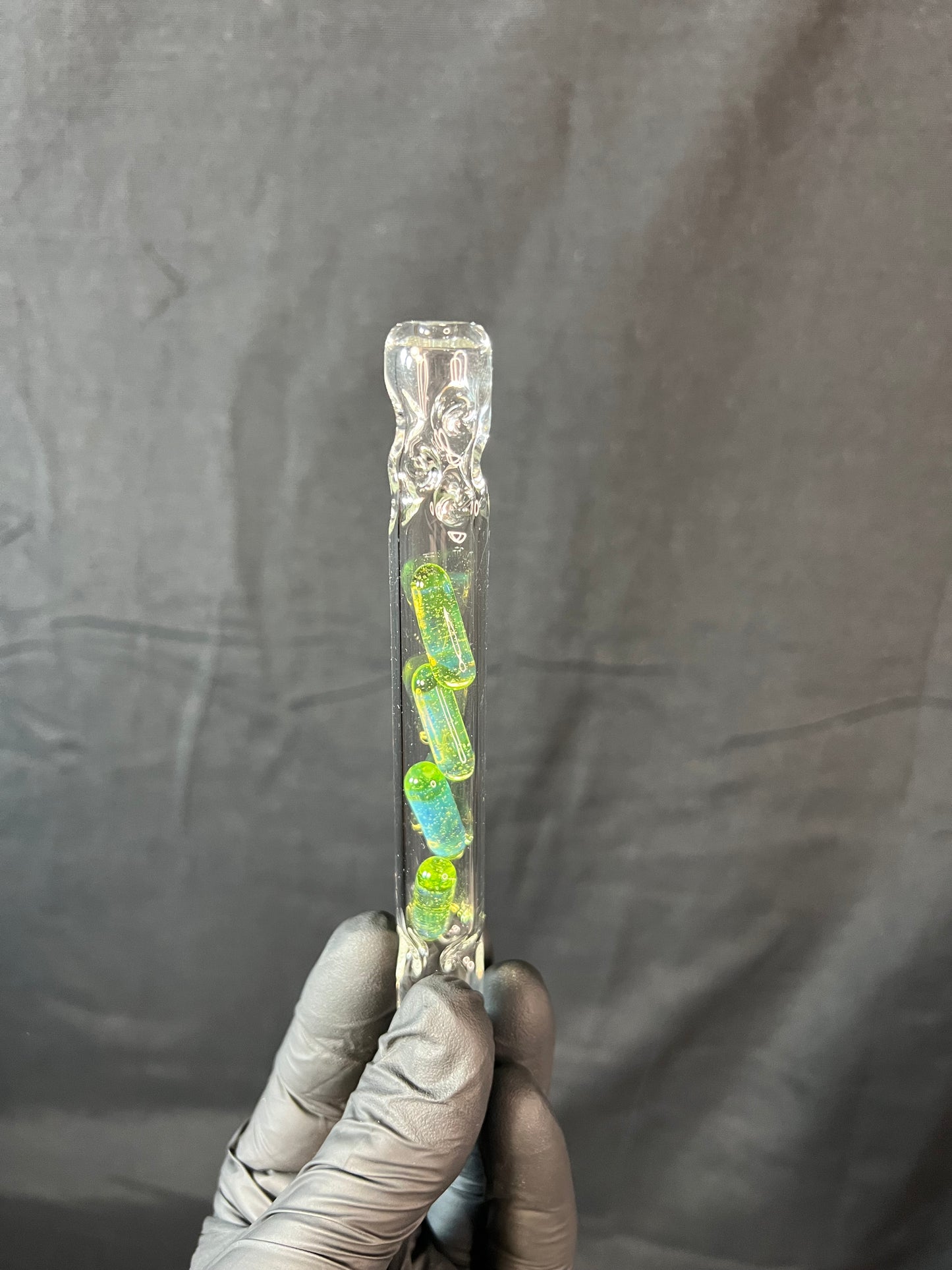 Tinymight Glass 4 Terp Pill Stem w/ dimpled mouthpiece - Limeade
