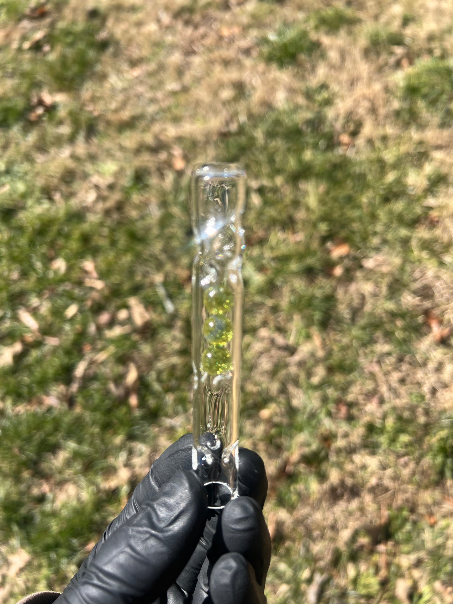 Toad Glass 3 Marble Stem w/dimpled Mp - Limeaid
