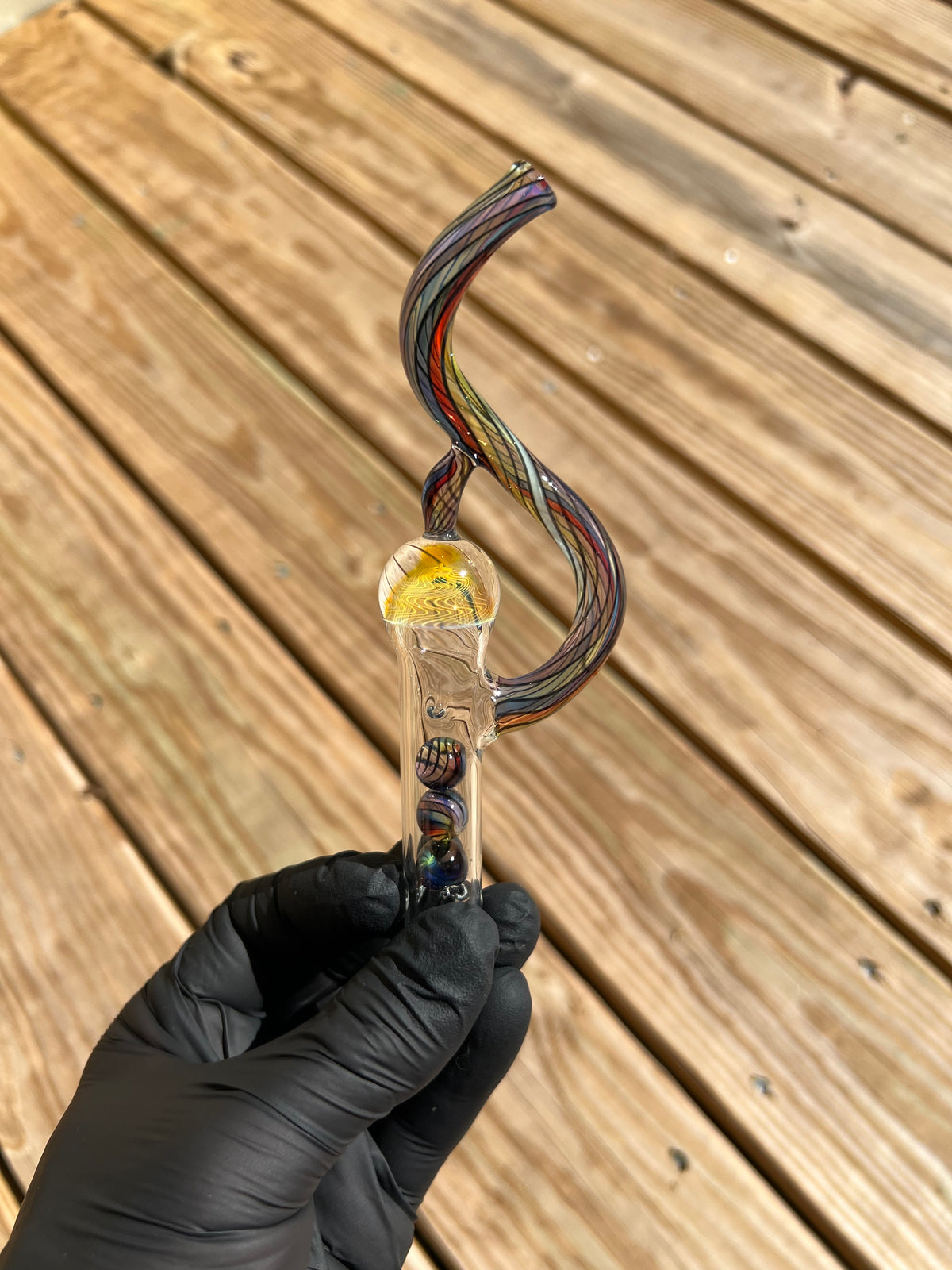 Tinymight Glass 3 Marble Stem implosion- Vibes