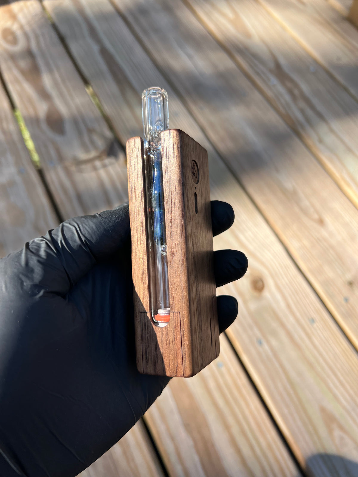 Firewood 11/12 Glass 2 Terp Pill Stem- Blue Honey