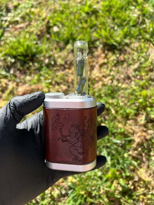 Tinymight Glass 3 Terp Pill Stem w/ dimpled mouthpiece - Nightshade #3