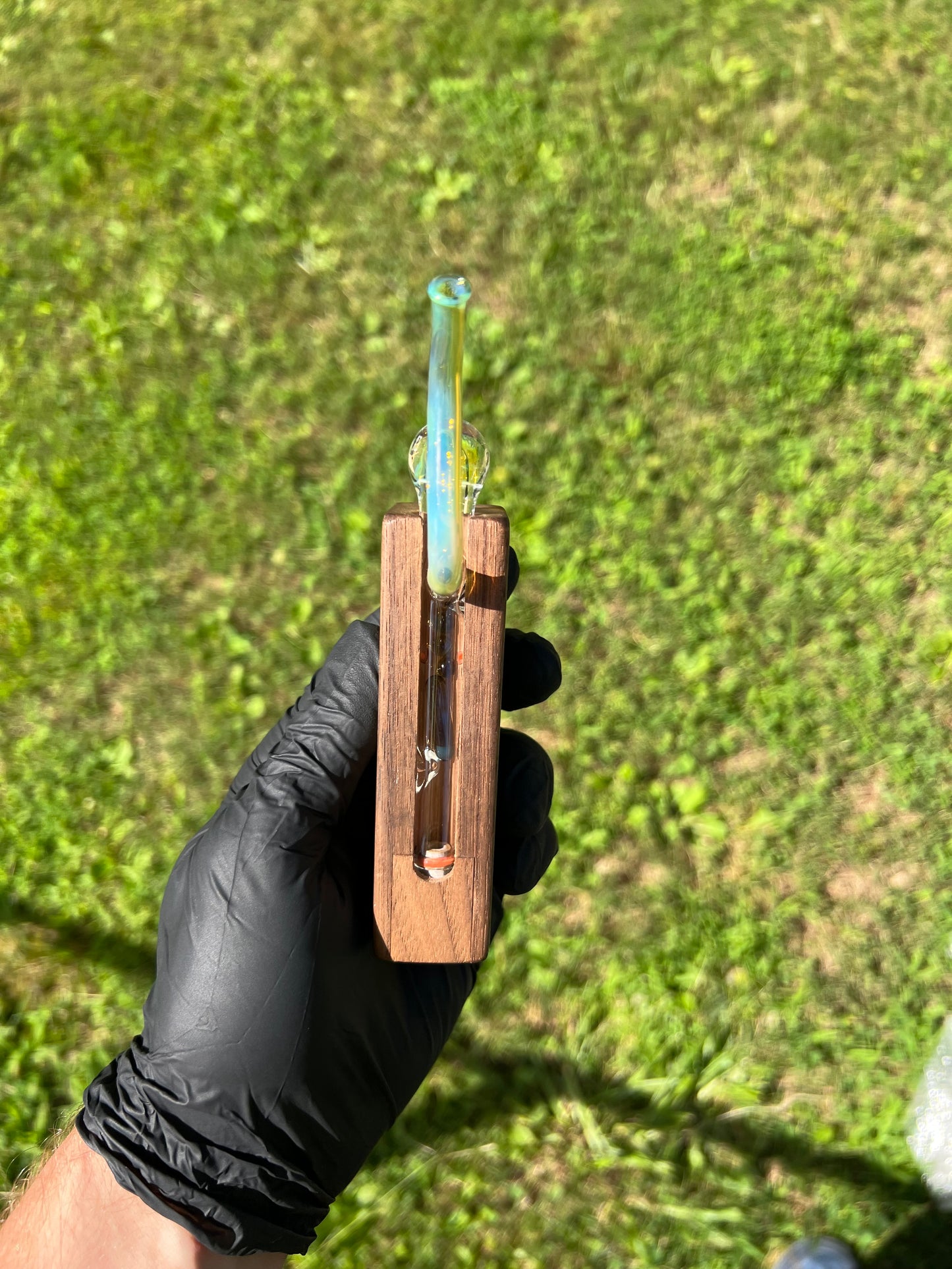 Firewood 11 Glass Terp Pill/ marble Implosion Stem- Nightshade