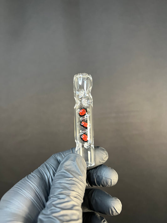 Tinymight Glass 3 Marble Stem w/dimpled mouthpiece - Sharingan