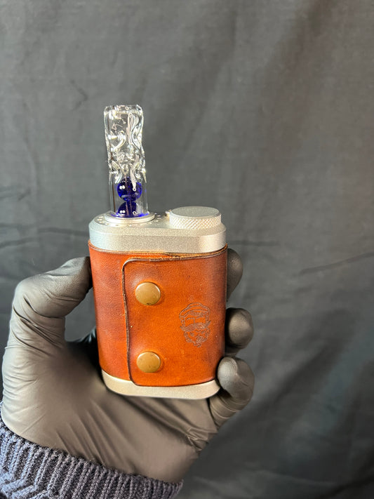 Tinymight Glass 3 Marble Stem w/dimpled mouthpiece - Cobalt Blue #2