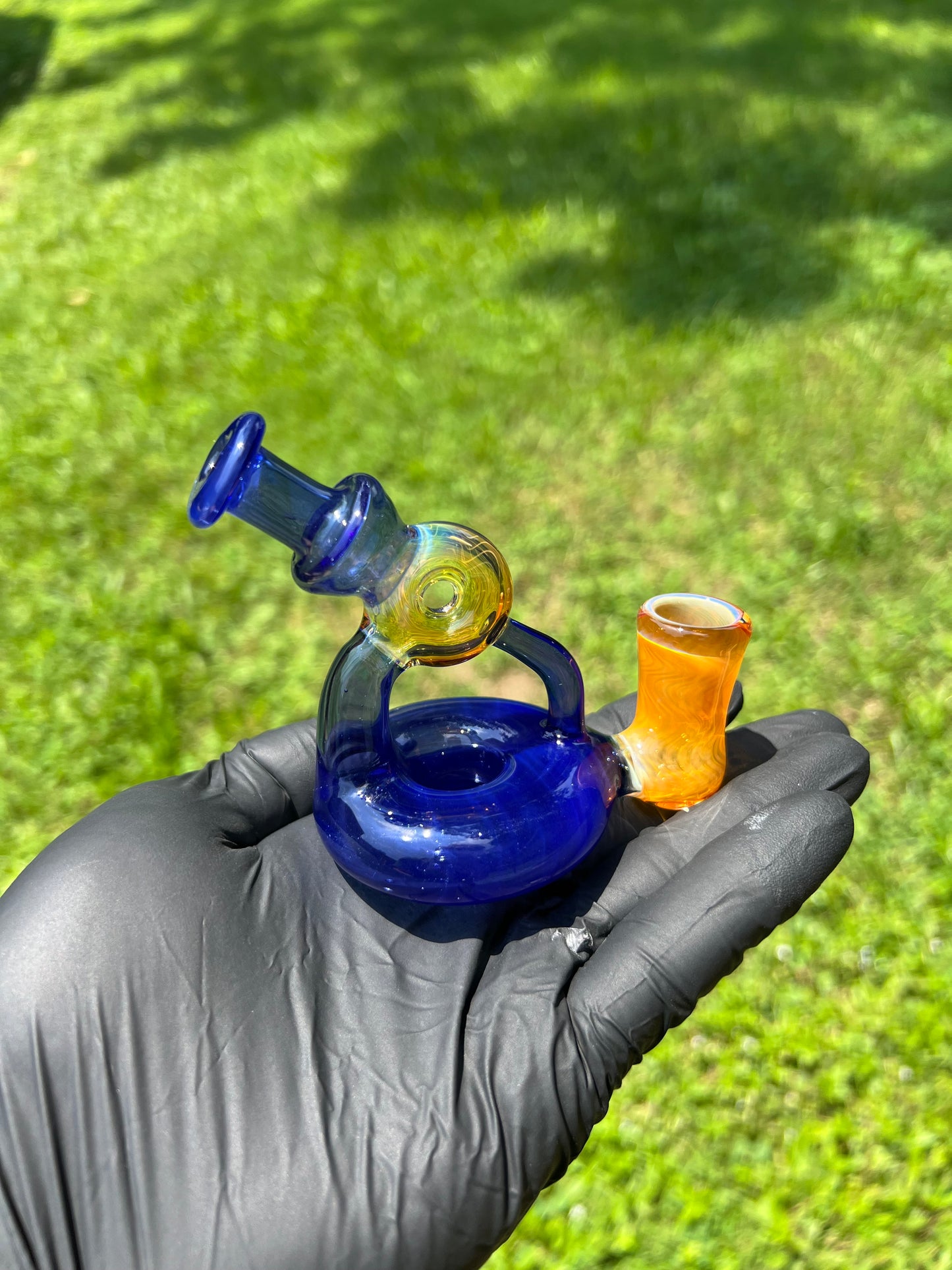 14mm Stationary Donut - Blueberry Satin / Fume