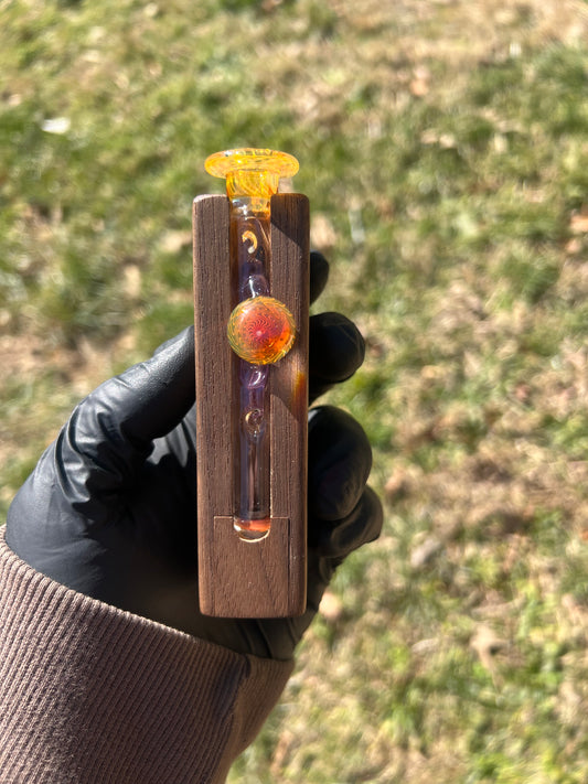 Firewood 11/ Dynavap Glass Terp Pill/ Marble Stem w/fume MP and marble- Dense Purple Amethyst