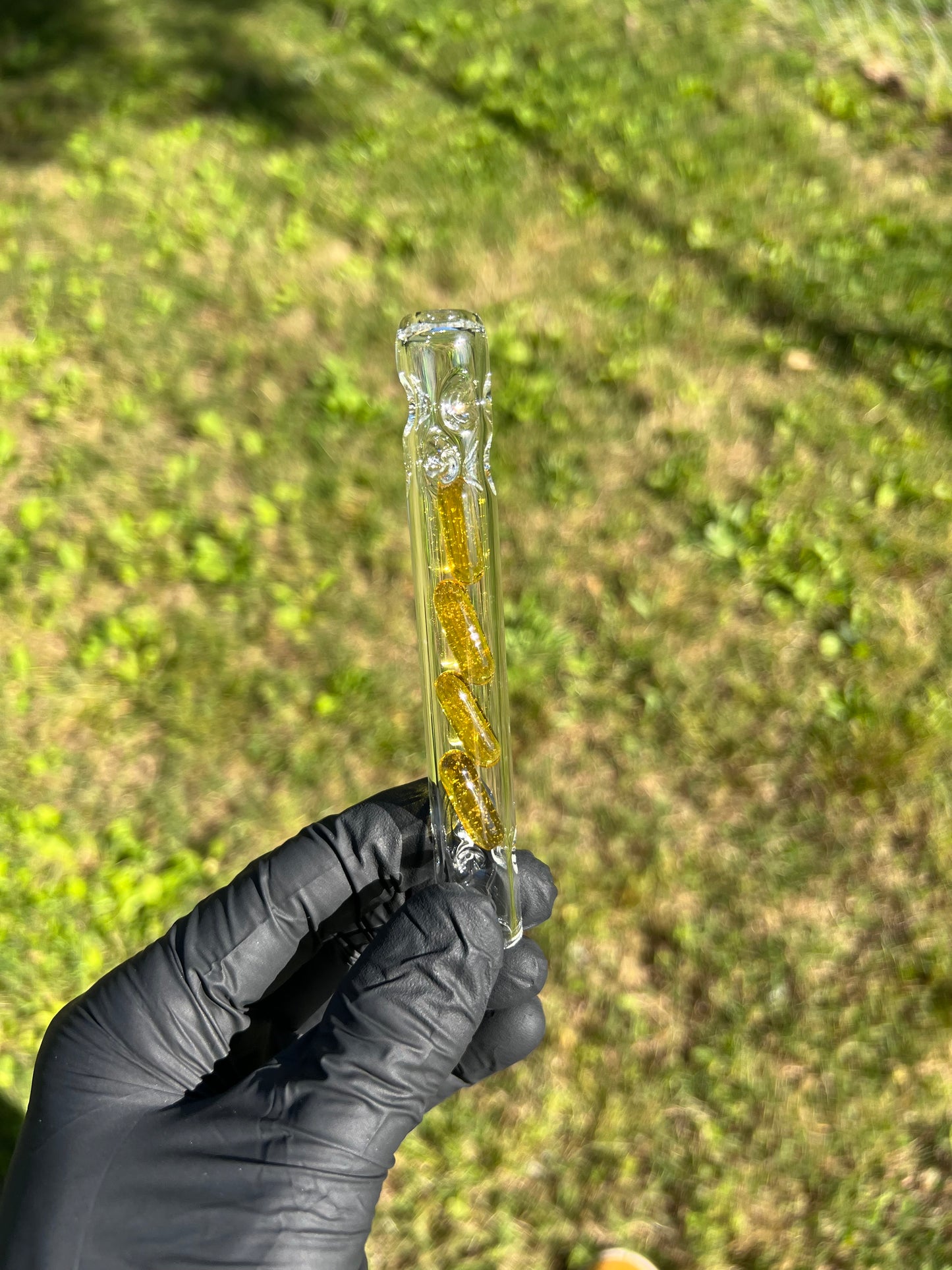 Tinymight Glass 4 Terp Pill Stem w/ dimpled mouthpiece - Crush