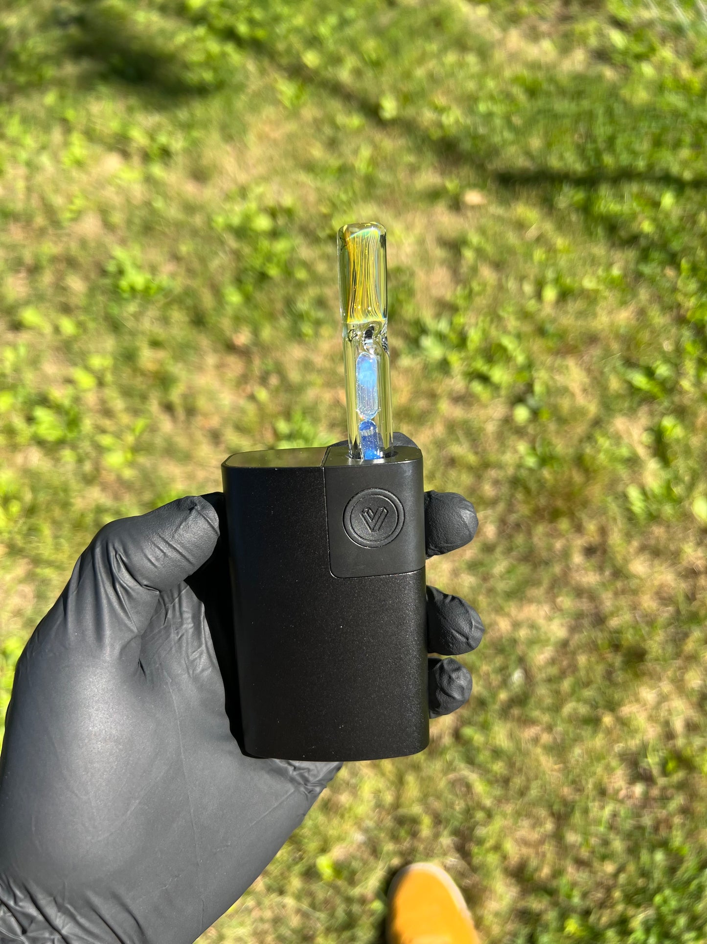 Potv Lobo/ One Glass terp pill stem w/ Fume Mp - White Opal