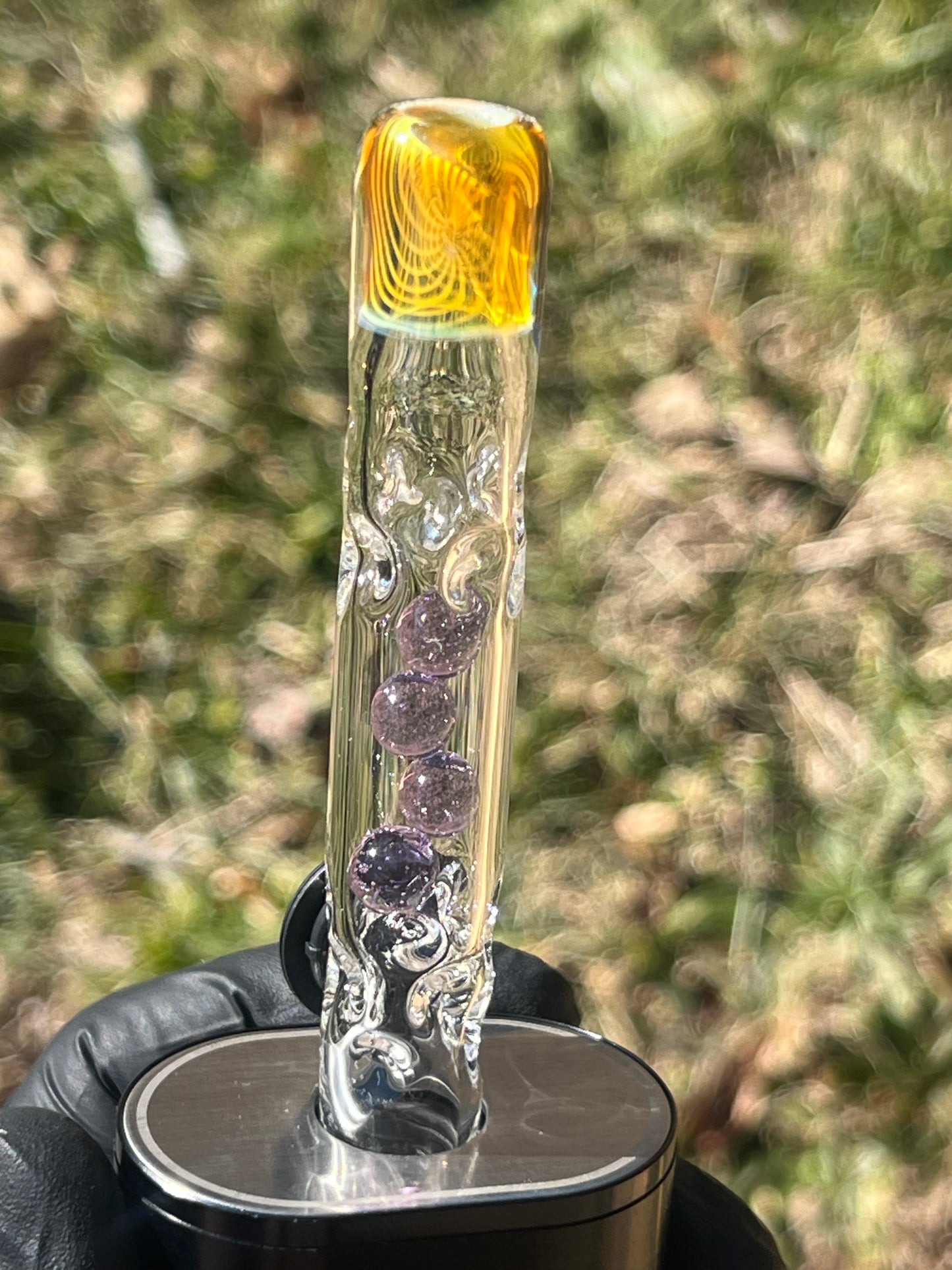 Solo 3 Glass Marble Stem w/ Fume Mp- purple