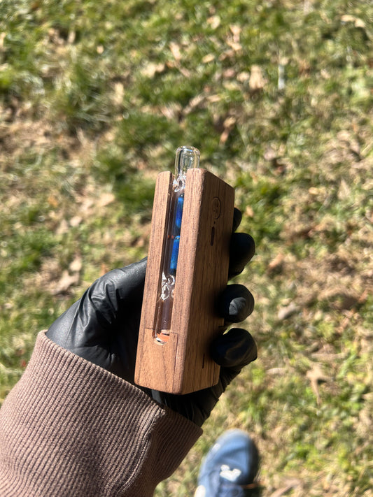 Firewood 11/ Glass 2 Terp Pill Stem- Blue Honey