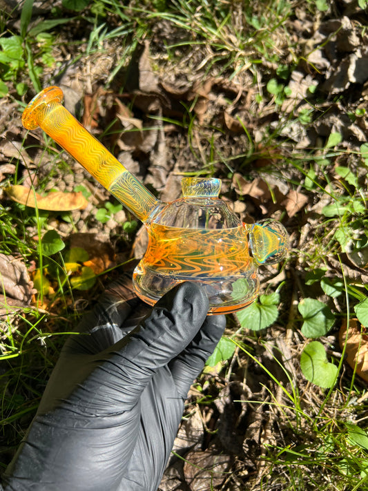 14mm dry rig w/marble - Silver fume