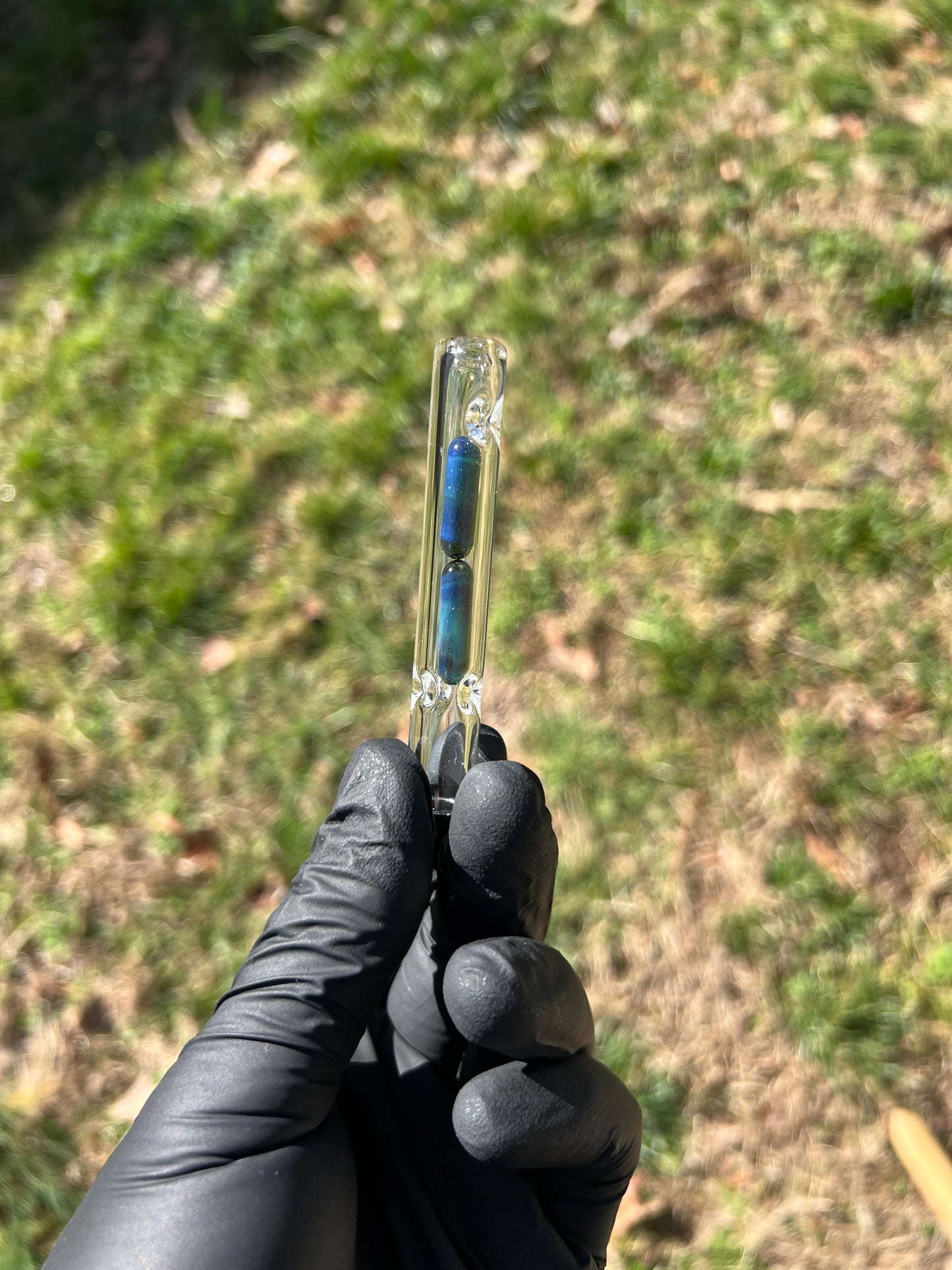 Potv Lobo/ One Glass 2 Terp pill stem - blue honey