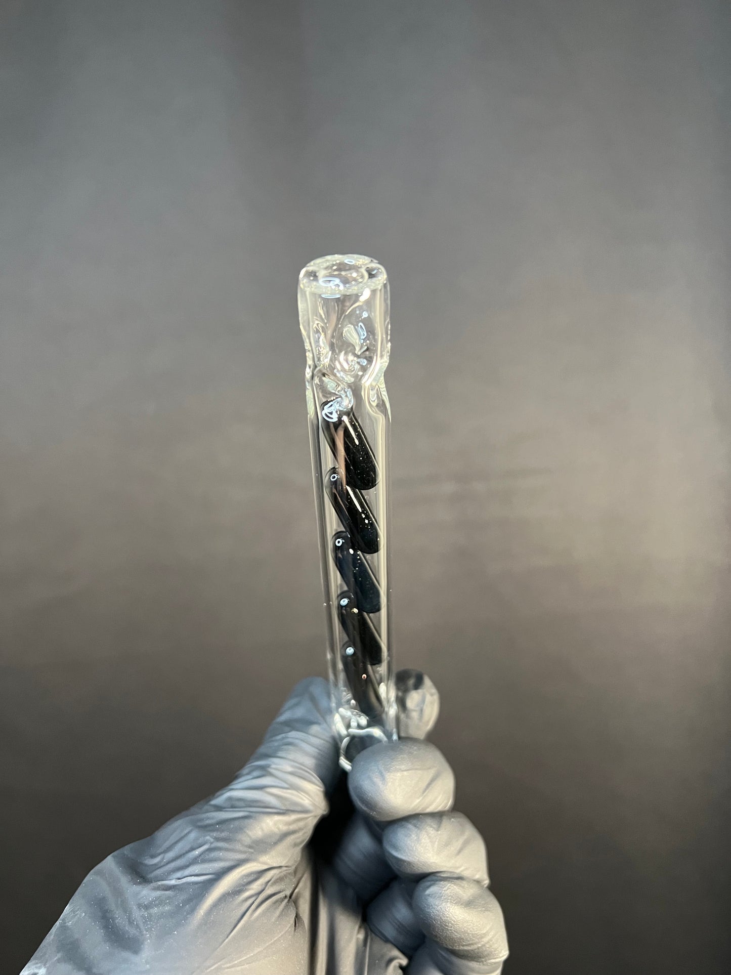 Glass 4 Terp Pill Stem w/ dimpled mouthpiece - Galaxy
