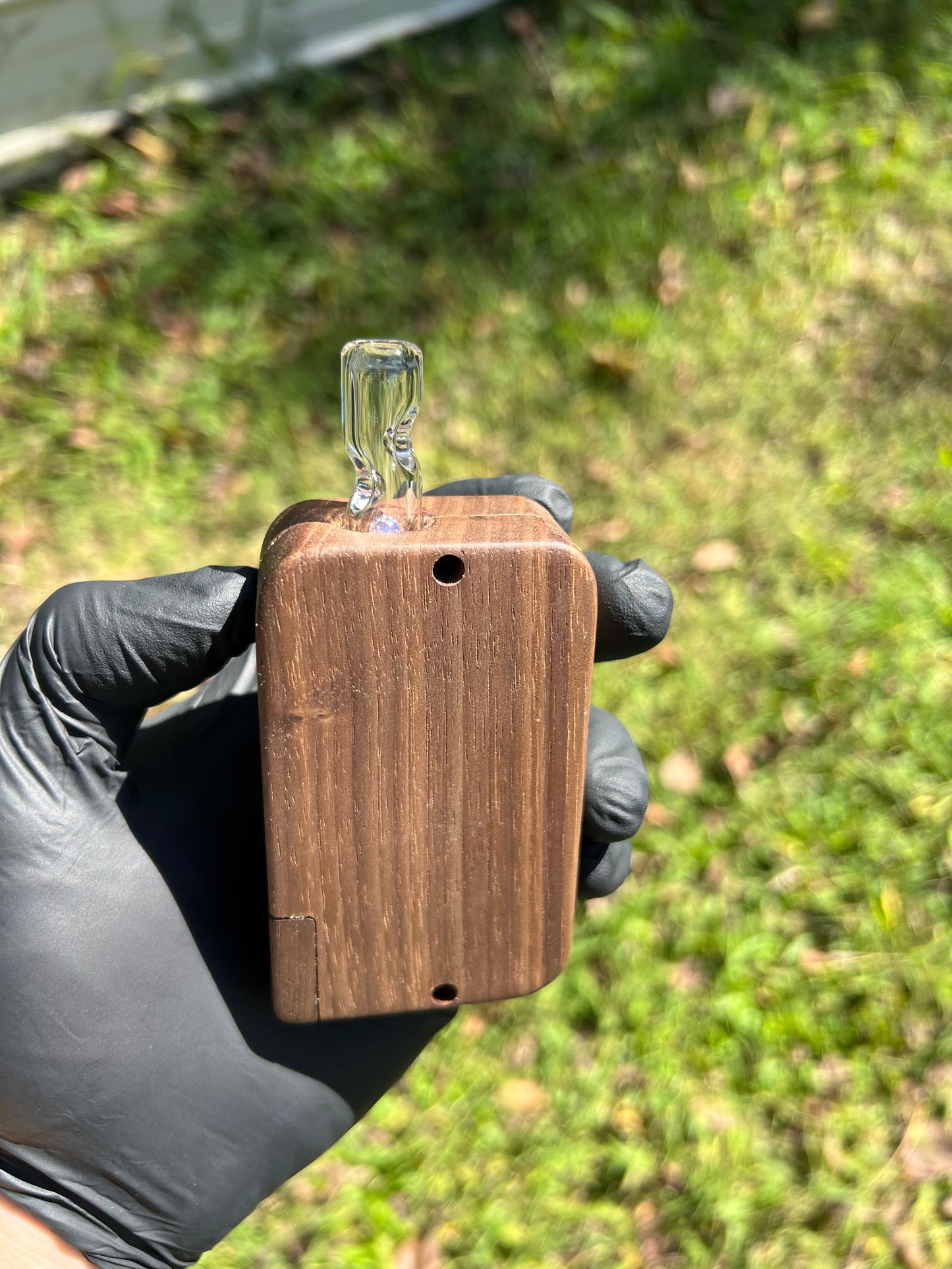 FAT X/ Dynavap Glass Marble Stem- Red/ Secret White
