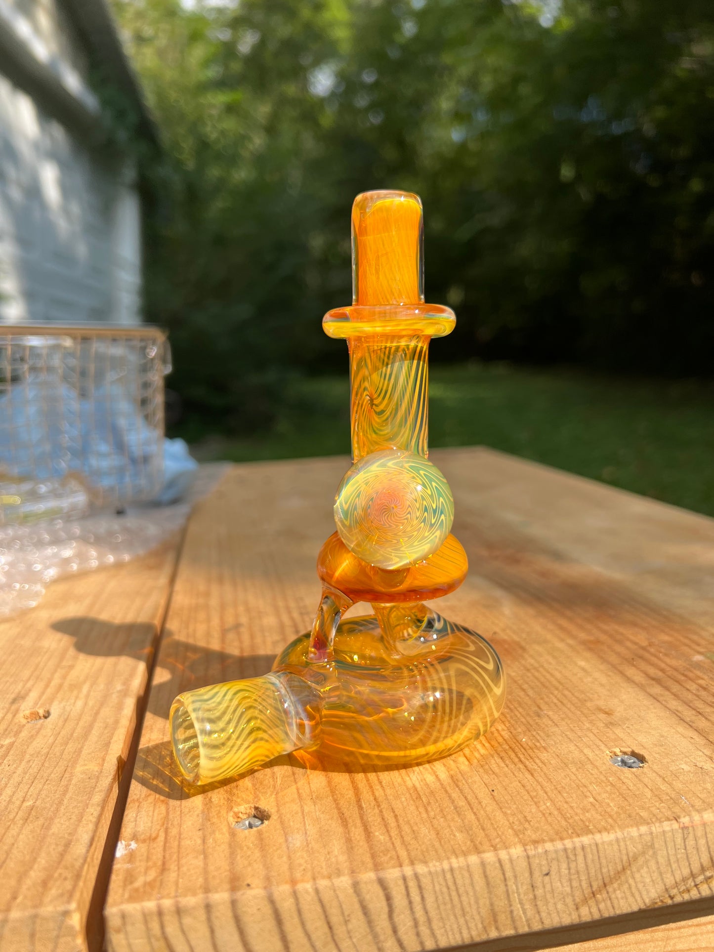 14mm Dry Donut Hammer- Silver Fume