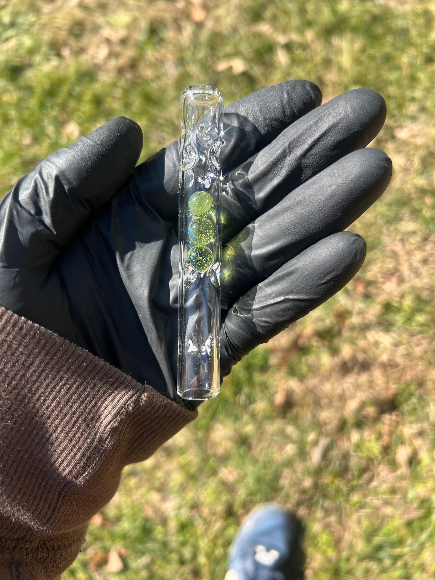 Toad Glass 3 Marble Stem w/dimpled Mp - Limeaid