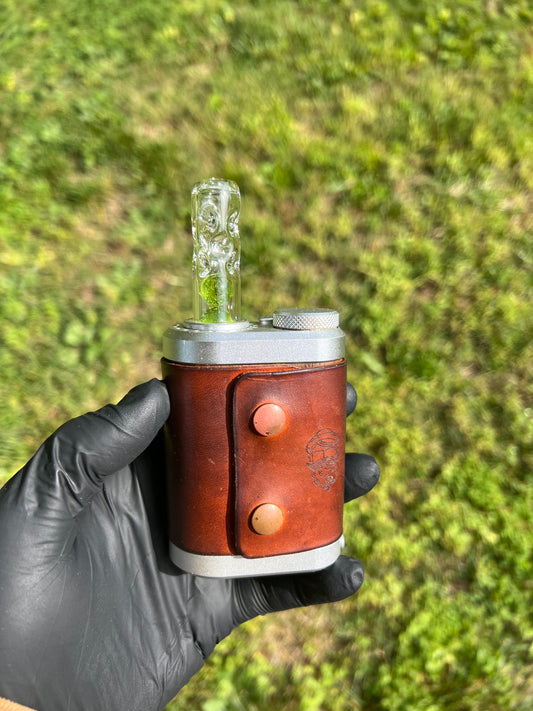 Tinymight Glass 3 Marble Stem w/dimpled mouthpiece - Green