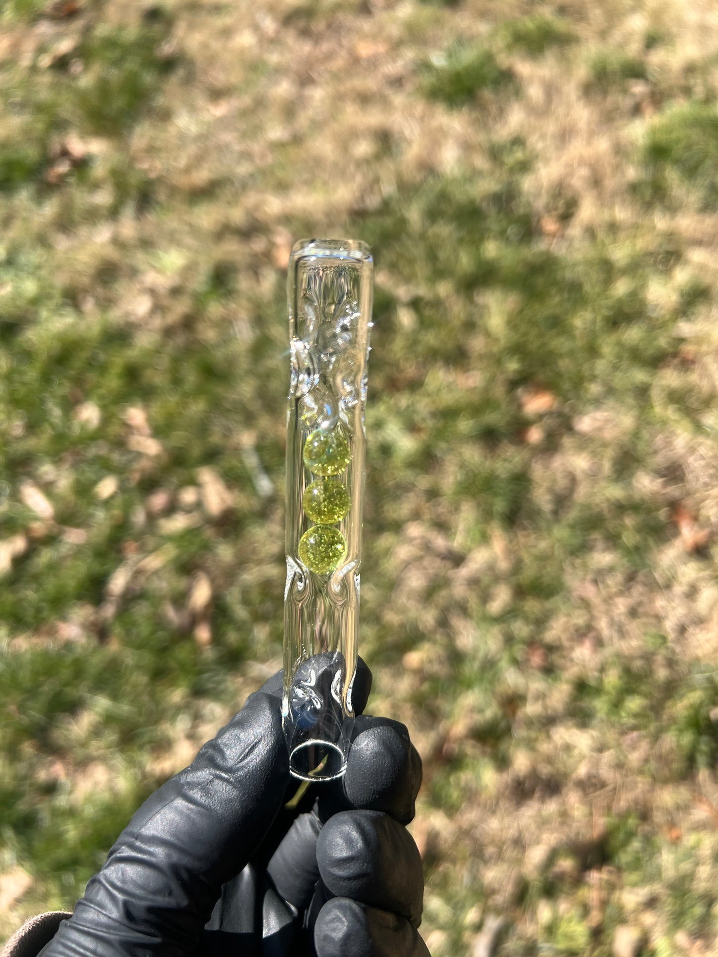 Toad Glass 3 Marble Stem w/dimpled Mp - Limeaid