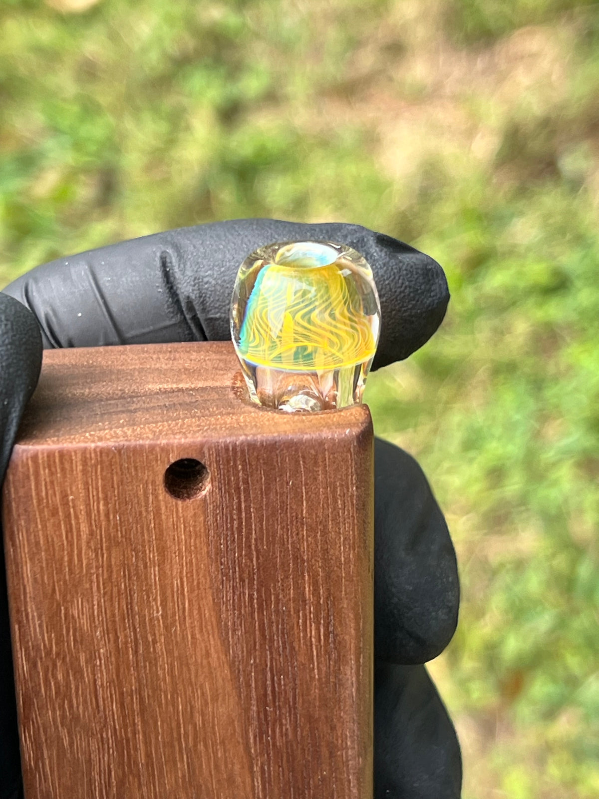 Firewood 11/12 Glass Terp Pill/ marble Implosion stem- opaline