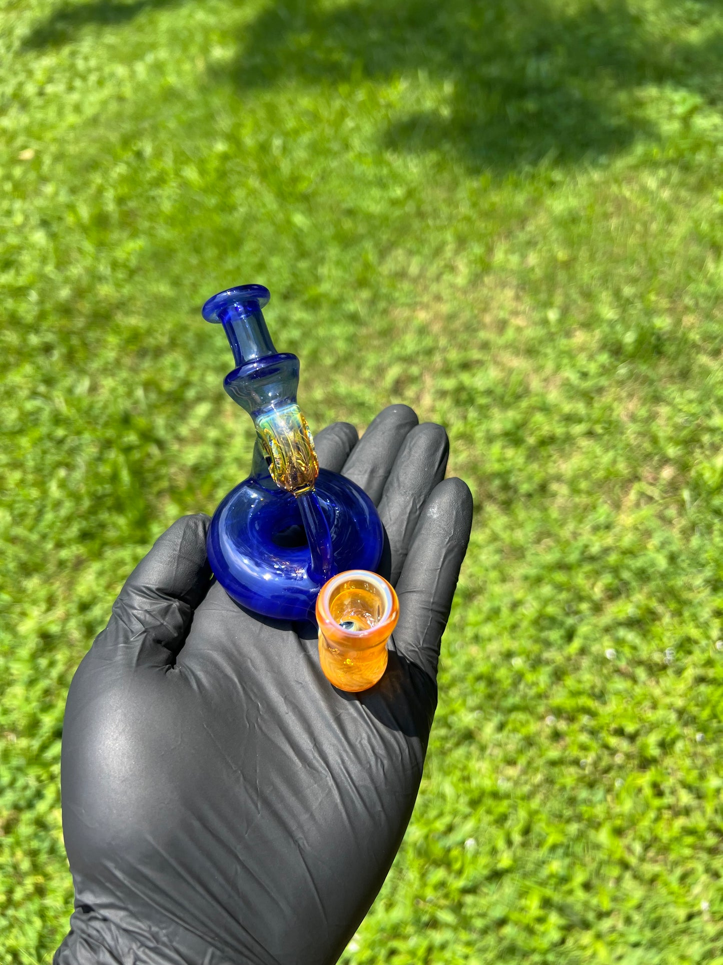 14mm Stationary Donut - Blueberry Satin / Fume