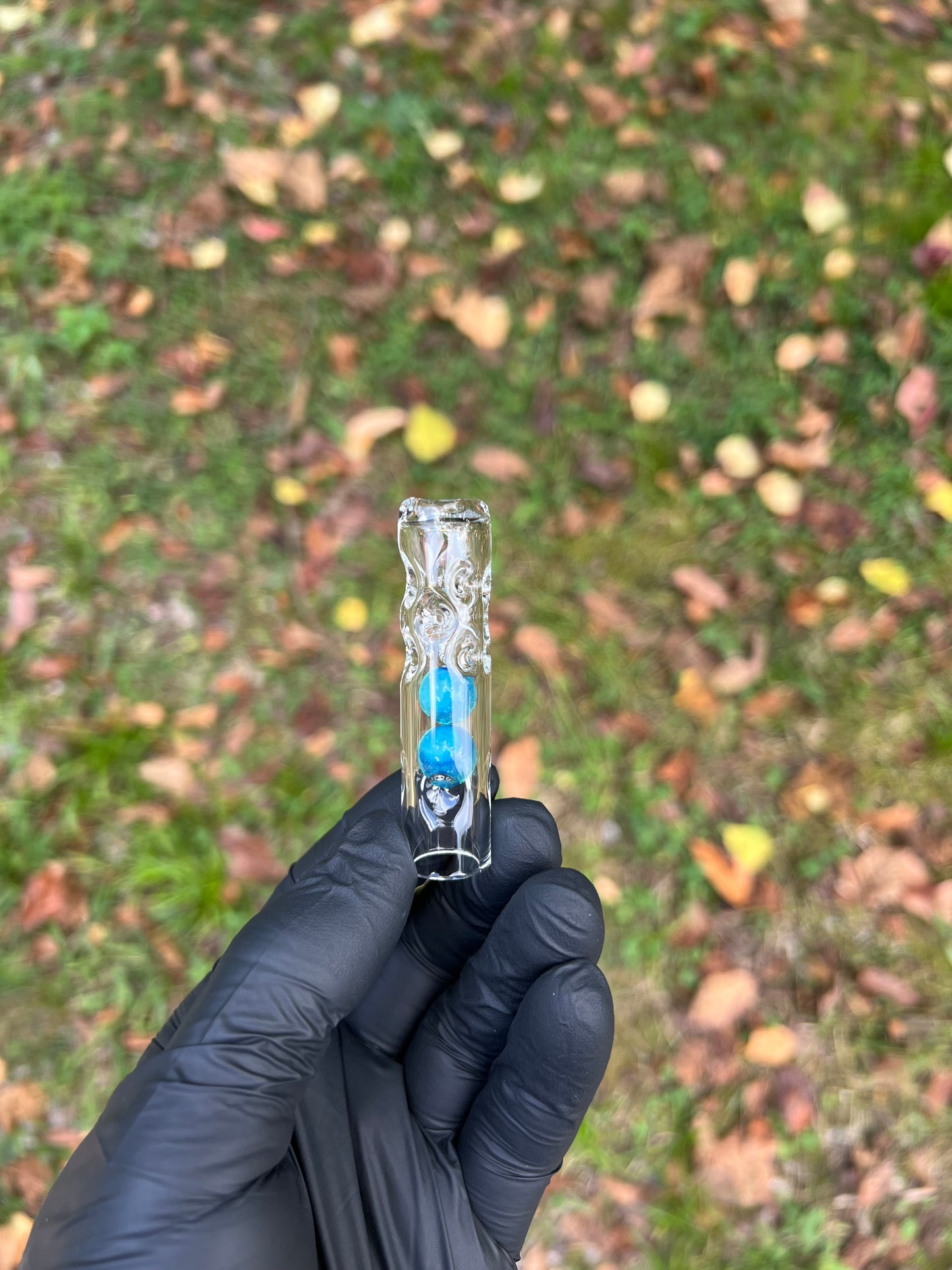 Tinymight Glass 2 Marble Stem w/dimpled mouthpiece - Marina