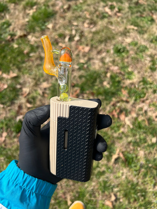 Frolic glass 2 marble implosion stem- Limeade